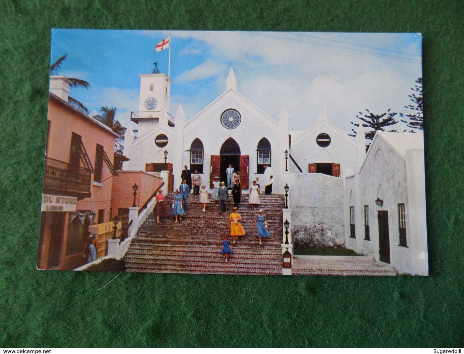 CARIBBEAN: BERMUDA St Georges Parish Church Colour Bard - Bermuda