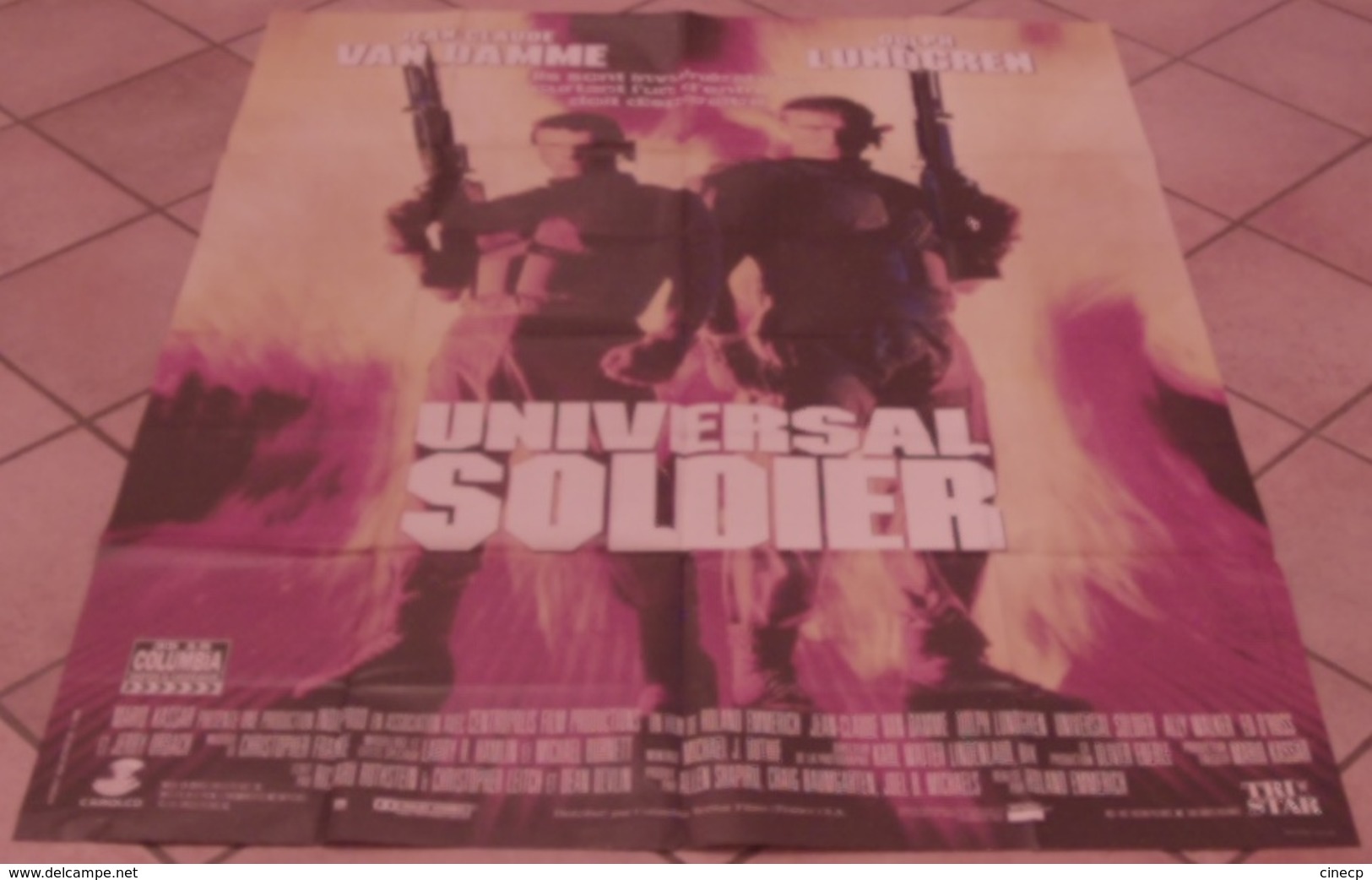 AFFICHE CINEMA ORIGINALE FILM UNIVERSAL SOLDIER Jean-Claude VAN DAMME Dolph LUNDGREN KARATE 1992 TBE - Affiches & Posters