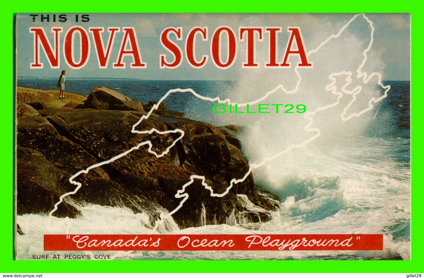 HALIFAX, NOVA SCOTIA - CARNET, THIS IS NOVA SCOTIA - FOLDER - CANADA'S OCEAN PLAYGROUND - 12 PHOTOS - H.S. CROCKER CO - - Halifax