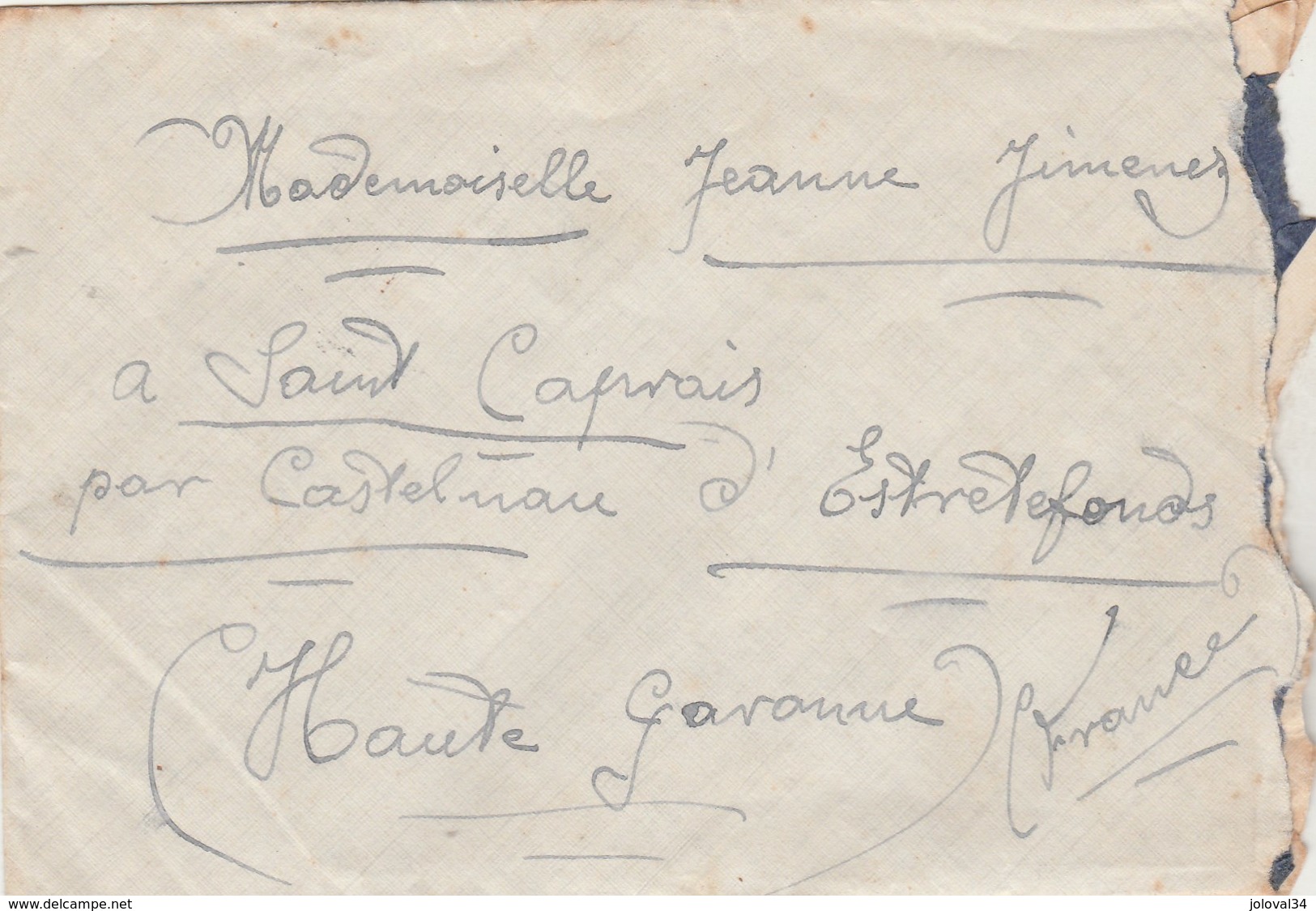 Espagne Lettre Cuevas Almanzora 23/7/1933 Pour St Caprais Castelnau Estrefonds Haute Garonne France - Lettres & Documents