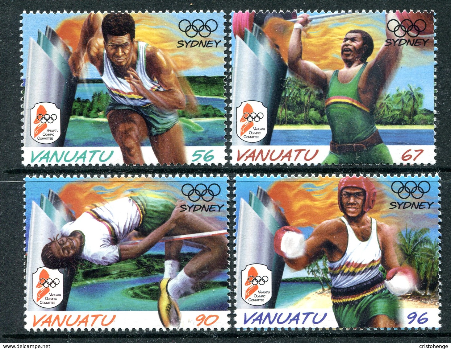 Vanuatu 2000 Olympic Games, Sydney Set MNH (SG 839-842) - Vanuatu (1980-...)