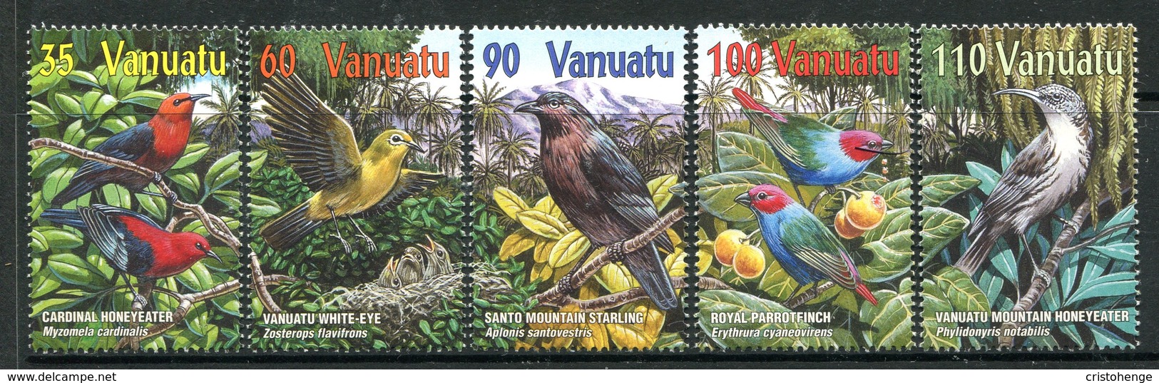 Vanuatu 2000 Birds - Highland Birds Set MNH (SG 848-852) - Vanuatu (1980-...)