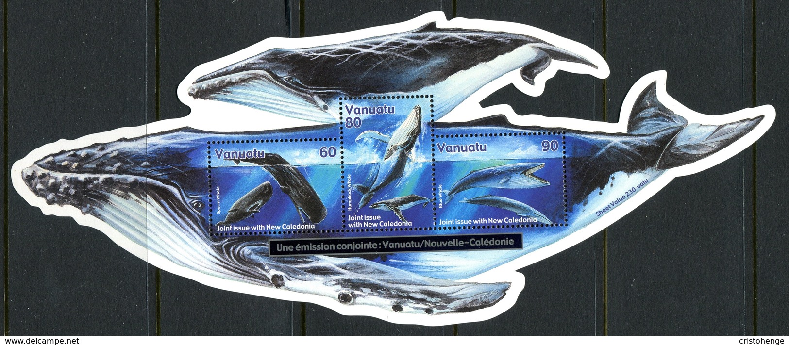 Vanuatu 2001 Whales MS MNH (SG MS860) - Vanuatu (1980-...)