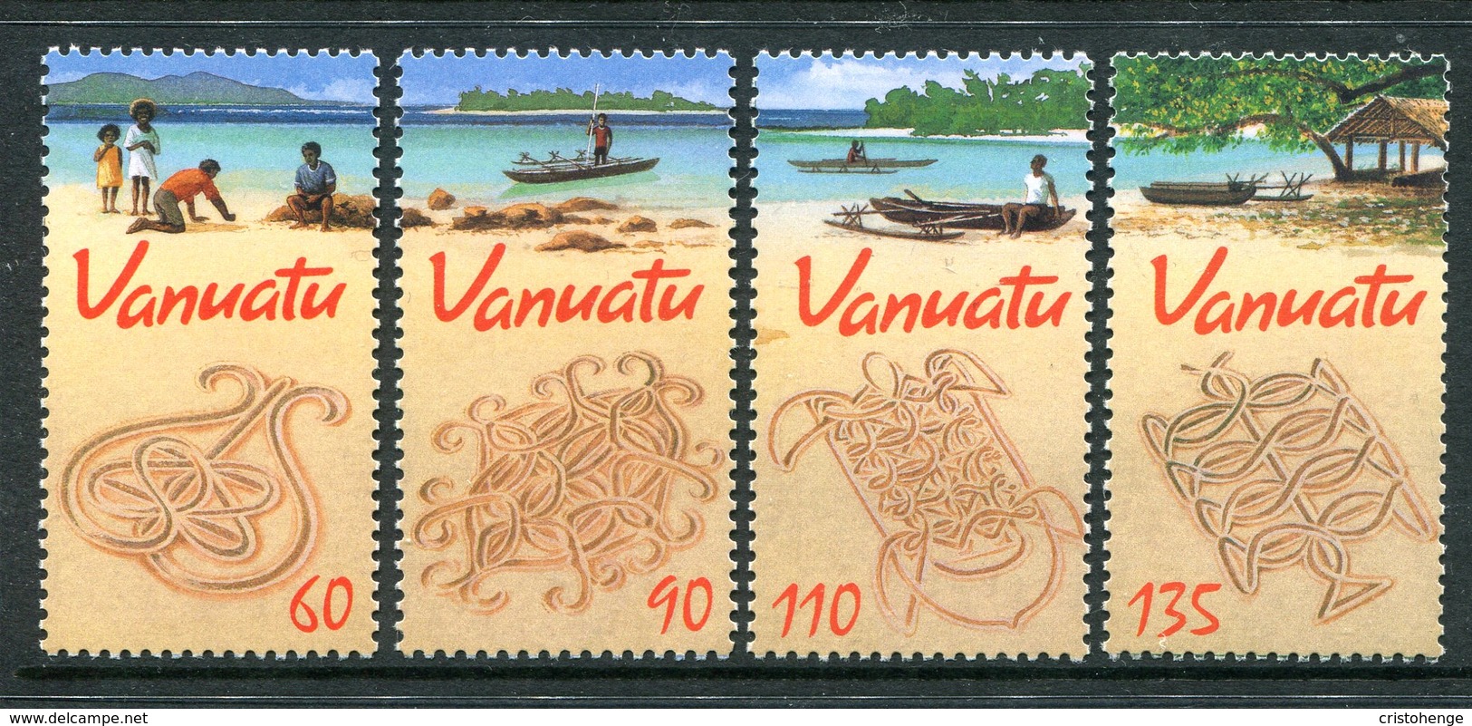 Vanuatu 2001 Sand Drawings Set MNH (SG 861-864) - Vanuatu (1980-...)