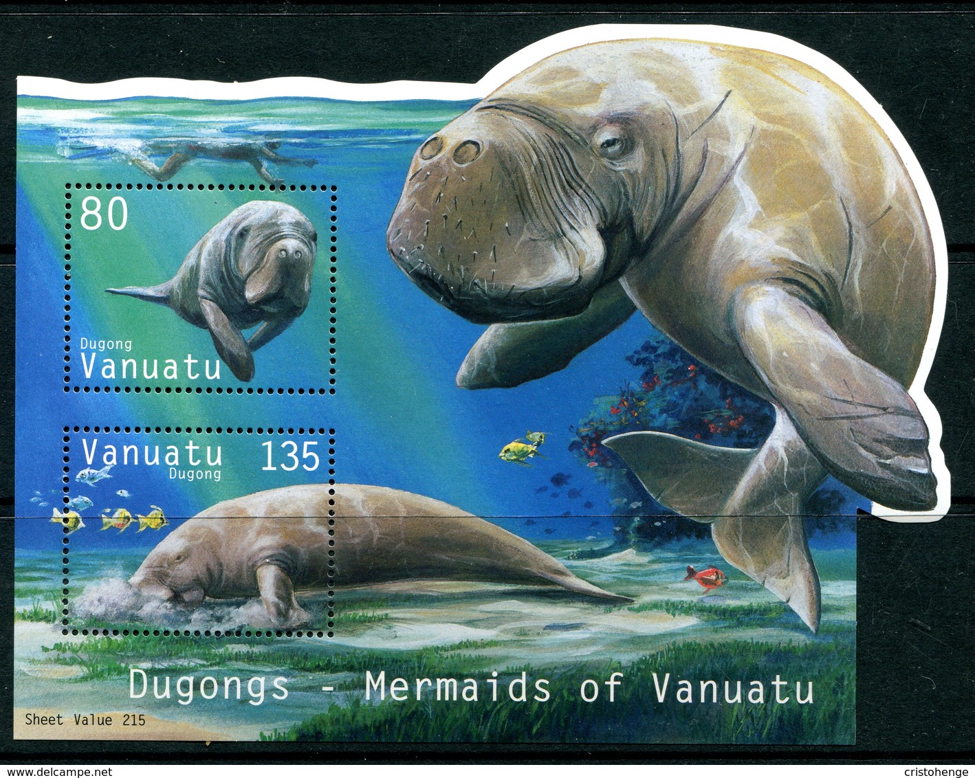 Vanuatu 2002 Dugong MS MNH (SG MS890) - Vanuatu (1980-...)