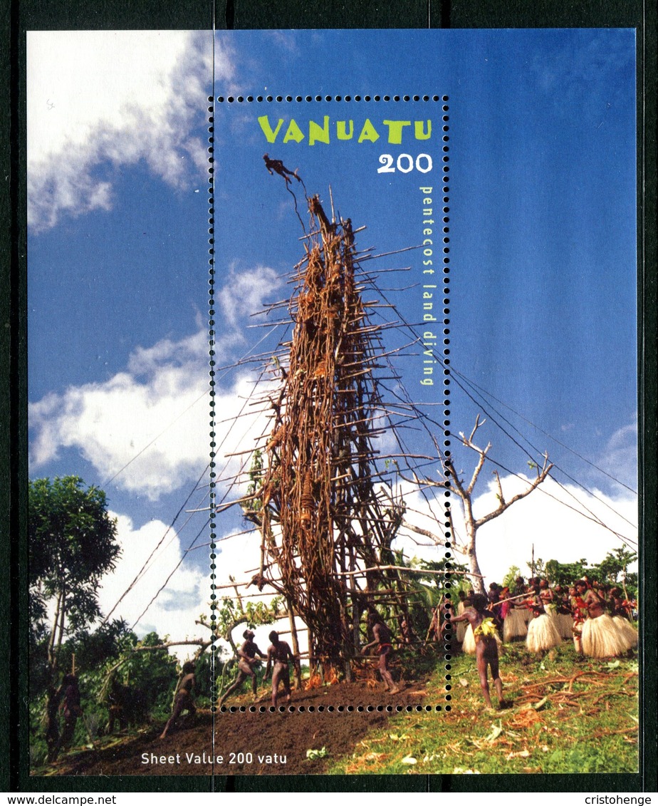 Vanuatu 2003 Pentecost Island Land Diving MS MNH (SG MS903) - Vanuatu (1980-...)