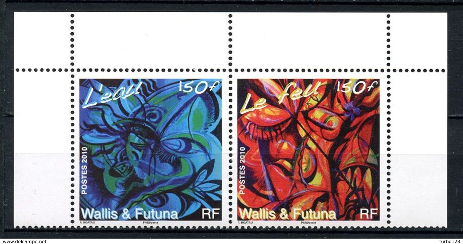 WALLIS 2010 N° 742/743 ** Neufs MNH Superbes Peintures Eau Et Le Feu Compositions Paintings - Nuevos