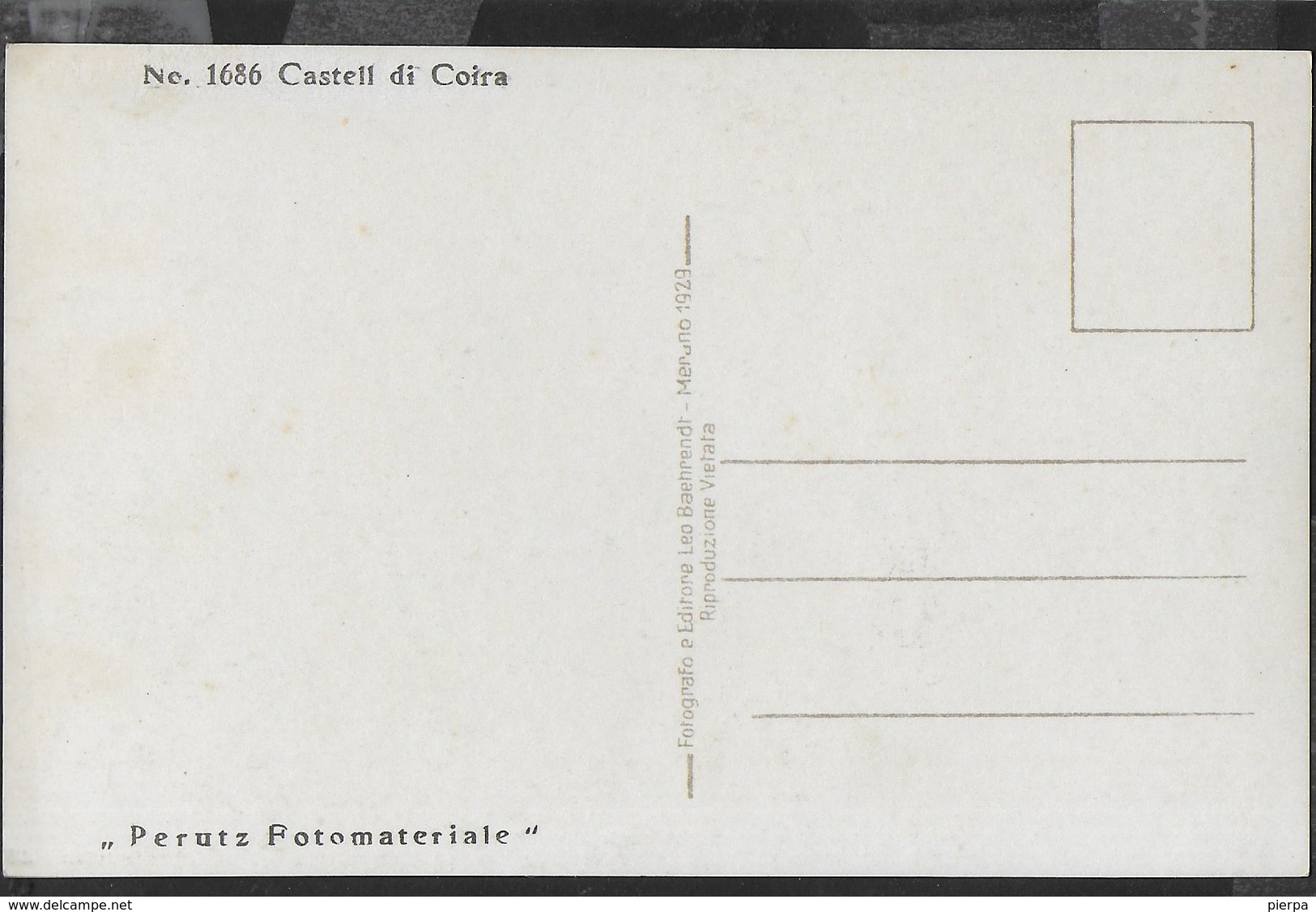 CASTELL DI COIRA - FOTOEDIZIONE BAEHRENDT 1929 - FORMATO PICCOLO - NUOVA - Castelli