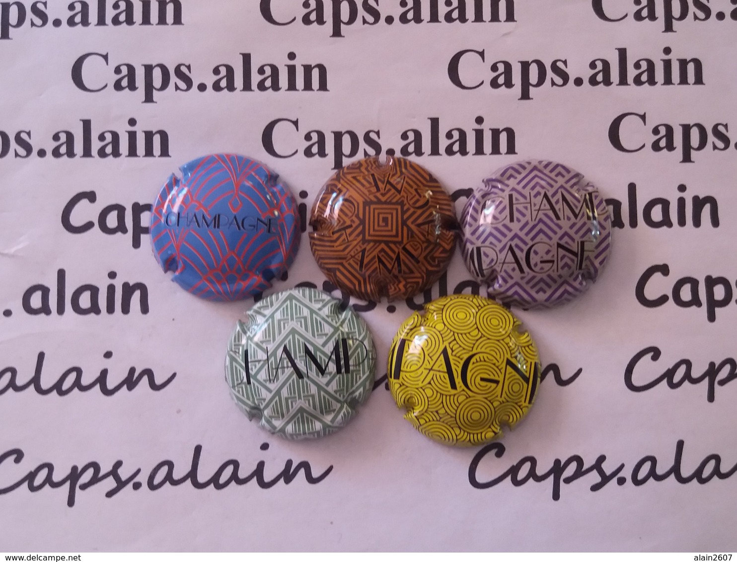 5 BELLES CAPSULES CHAMPAGNE GENERIQUE ART DECO NEWS - Collections