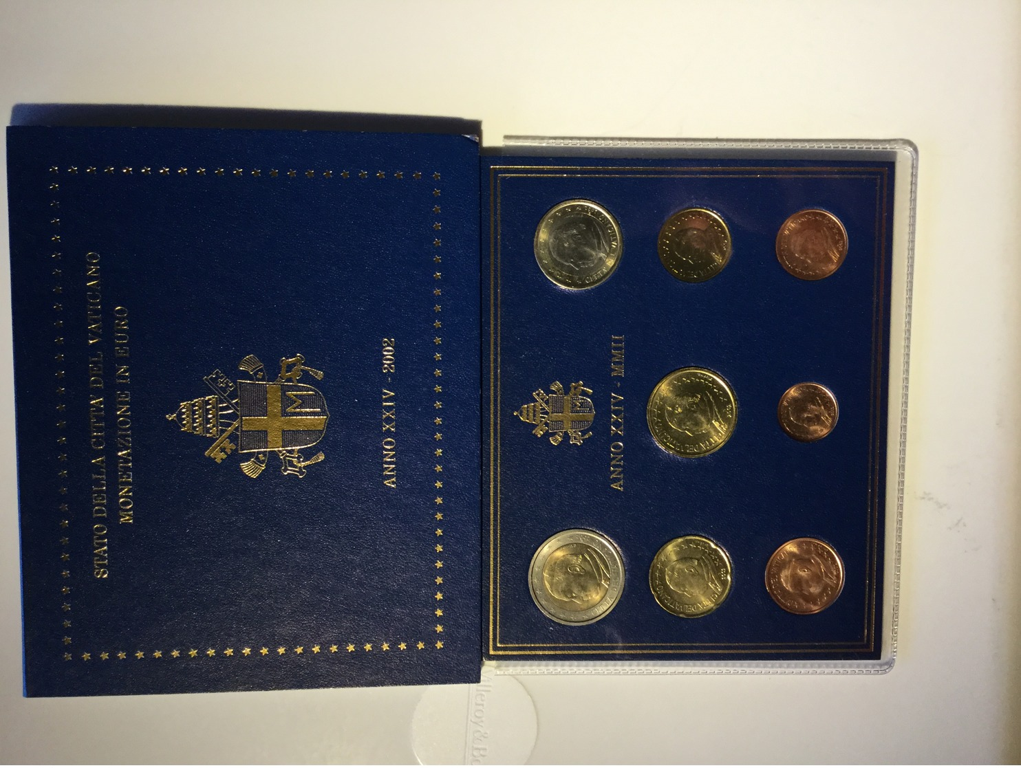 Vatican 2002 - Première émission De Monnaie En EURO - Set Des Huit Pièces En Blister D'origine - Disponible En Belgique. - Vatican