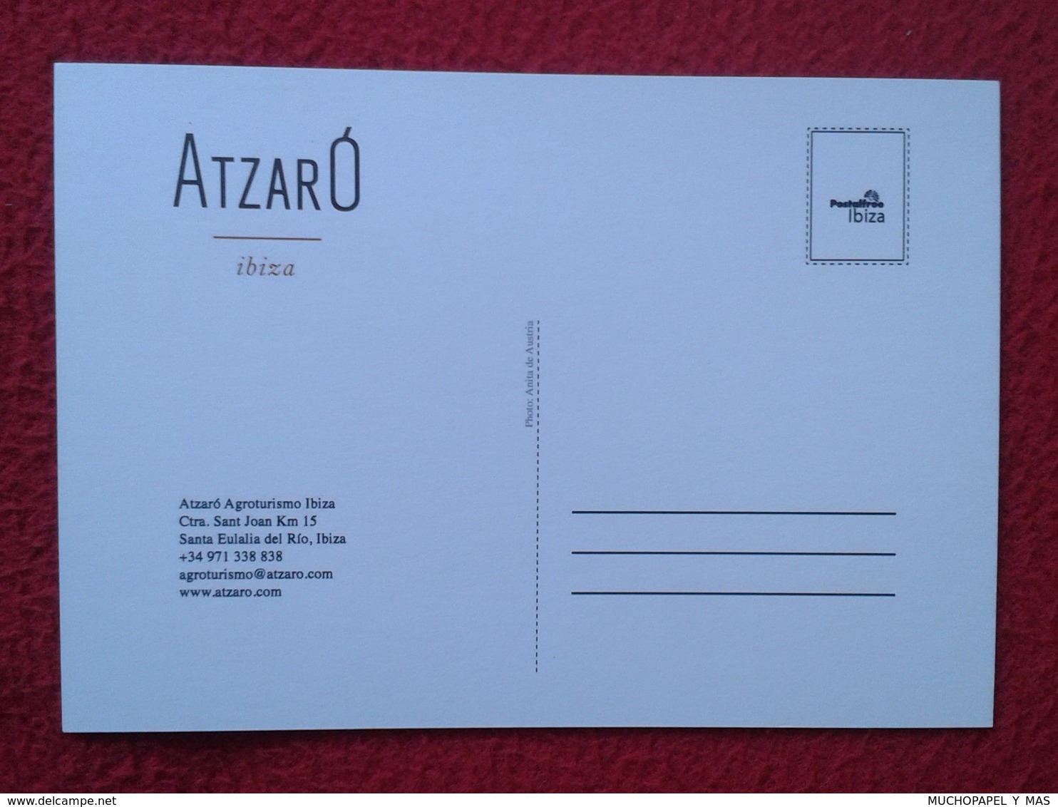 POSTAL POST CARD CARTE POSTALE PUBLICITARIA PUBLICIDAD ADVERTISING IBIZA BALEARIC ISLANDS SPAIN ATZARÓ SLOW LIFE VER FOT - Publicidad