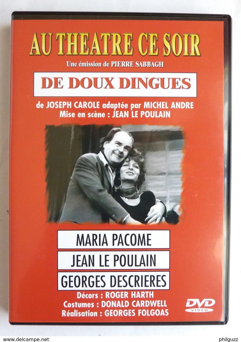 1 DVD PIECE DE THEATRE - AU THEATRE CE SOIR DE DOUX DINGUES - M PACOME J LE POULAIN G DESCRIERES - J Carole - Andere & Zonder Classificatie