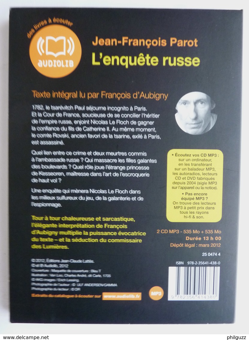 LIVRE AUDIO 2 CD AUDIOLIB LES ENQUETES DE NICOLAS LE FLOCH - L'ENQUETE RUSSE - J-F PAROT - Otros & Sin Clasificación