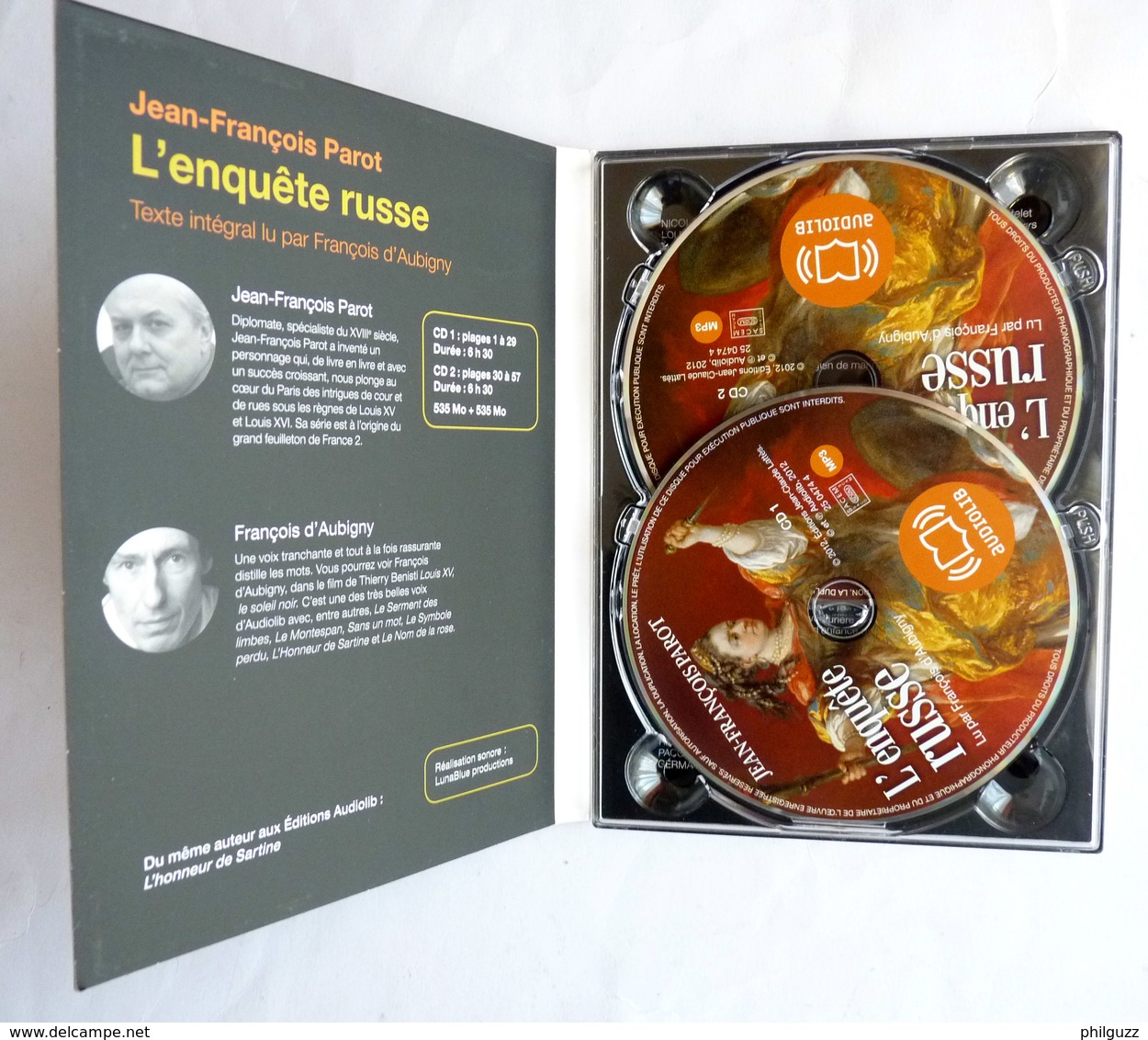 LIVRE AUDIO 2 CD AUDIOLIB LES ENQUETES DE NICOLAS LE FLOCH - L'ENQUETE RUSSE - J-F PAROT - Otros & Sin Clasificación