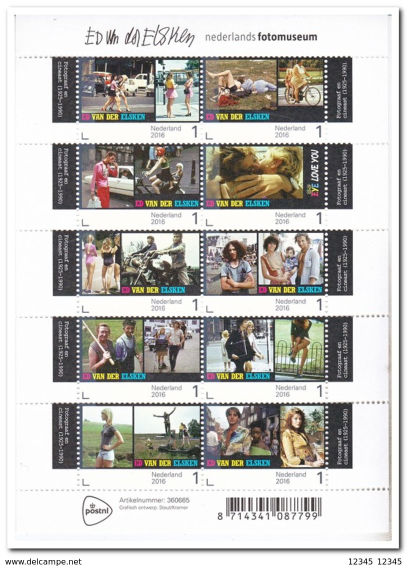 Nederland 2016, Postfris MNH, NVPH V3416-3425, Fotographi Ed Van Der Elsken - Unused Stamps