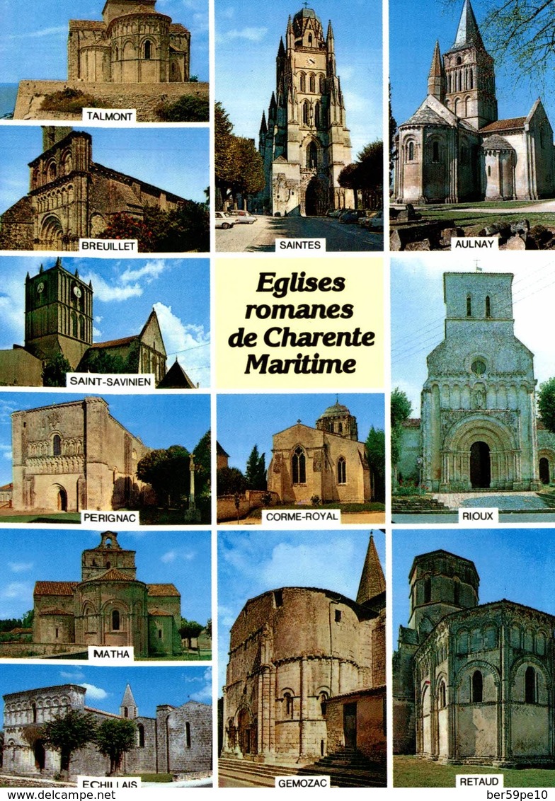 17 EGLISES ROMANES DE CHARENTE MARITIME  MULTI-VUES - Autres & Non Classés