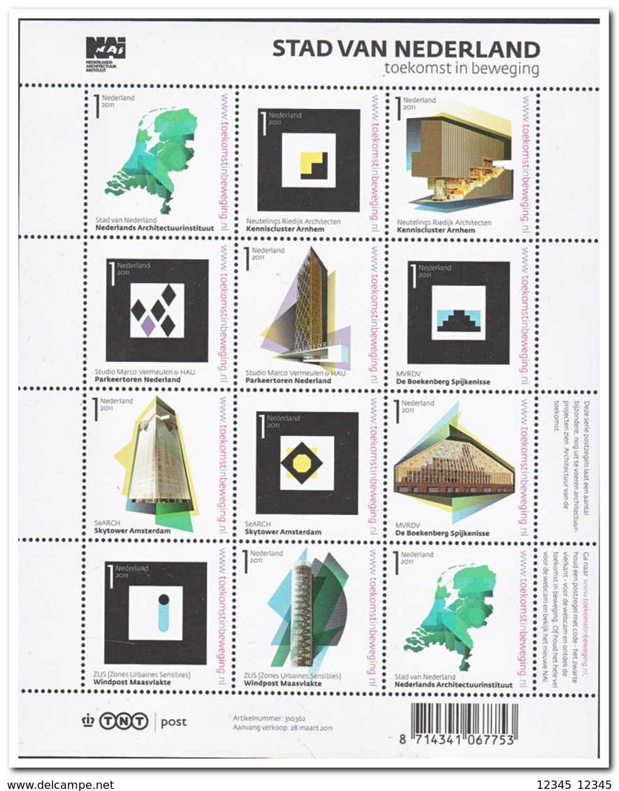 Nederland 2011, Postfris MNH, NVPH V2792-2801, City Of Netherland - Nuevos