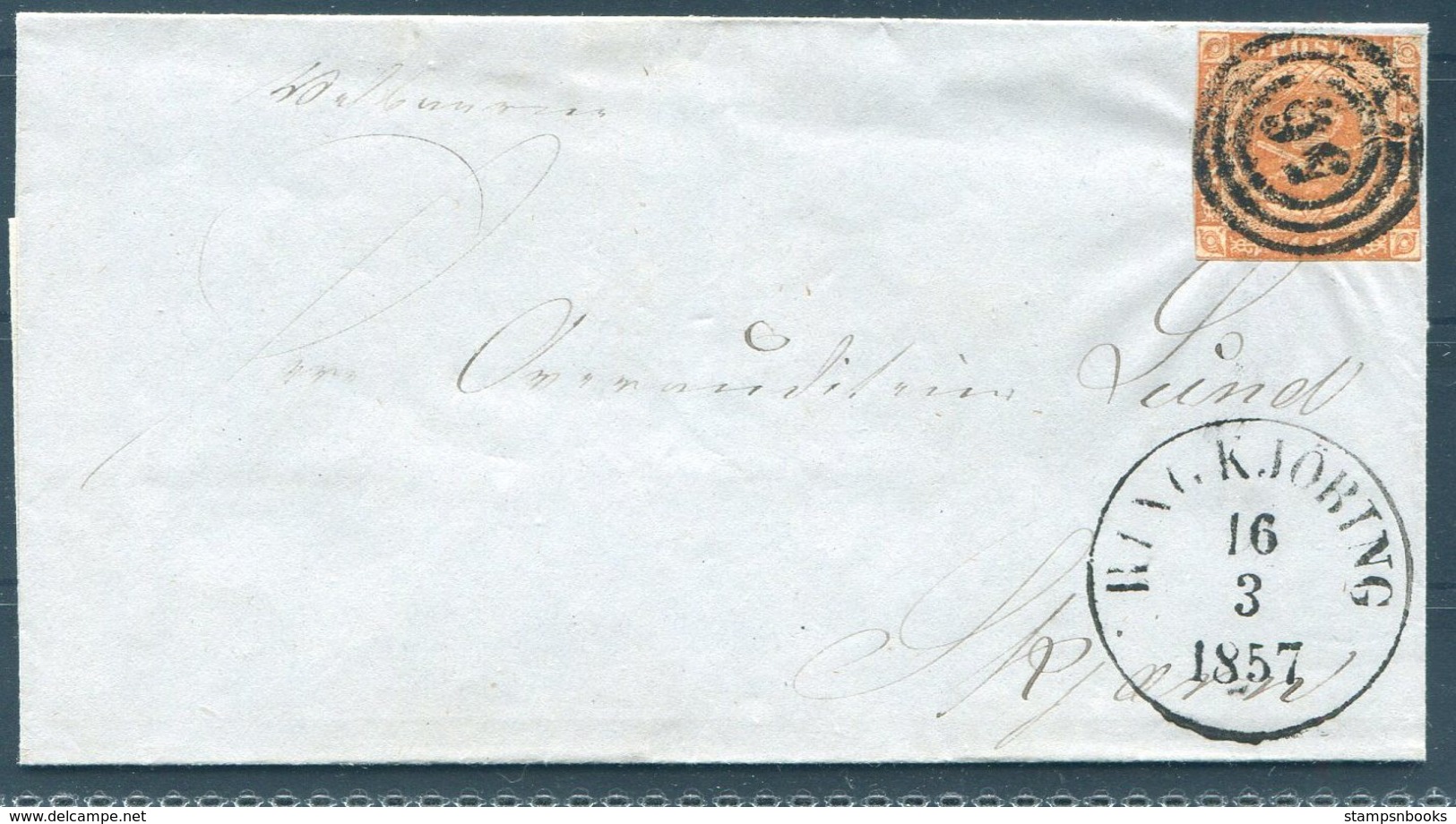 1857 DENMARK RINGKJOBING WRAPPER - Storia Postale