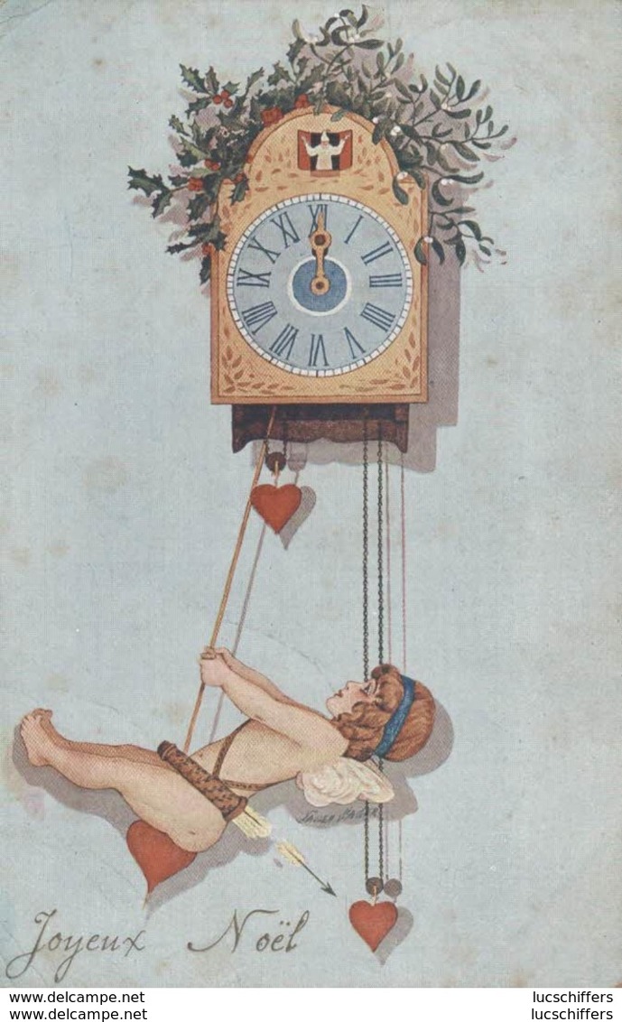 Angelot - Cupidon - Horloge - Illustrée Par SAGER - A.Noyer-Série N° 17 - 2 Scans - Sager, Xavier