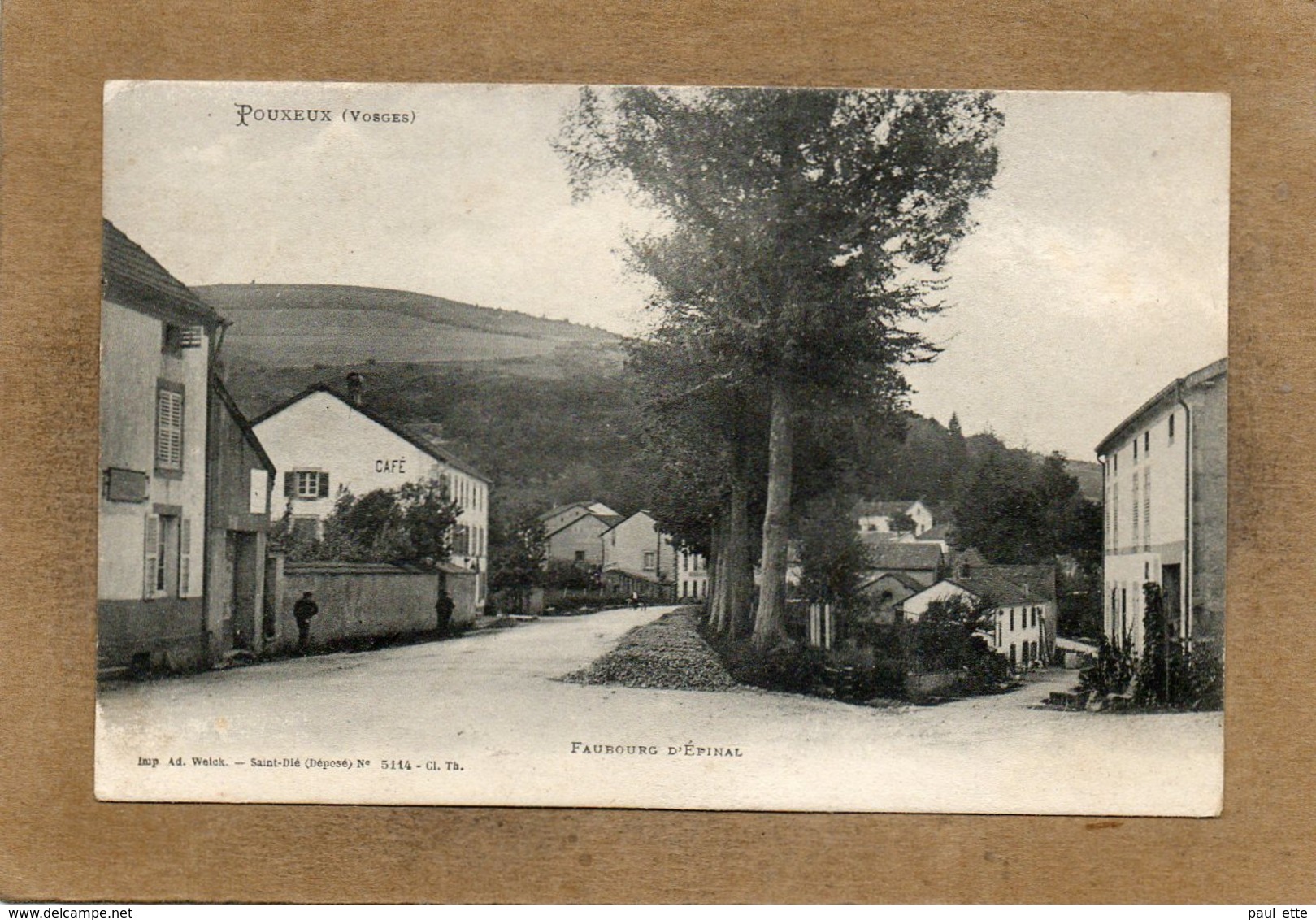 CPA - POUXEUX (88) - Aspect Du Faubourg D'Epinal En 1909 - Ad. Weick - Pouxeux Eloyes