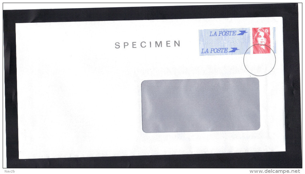 Entier Enveloppe SPECIMEN , Marianne De Briat Grande Fenêtre . Parfaite. - Standard Covers & Stamped On Demand (before 1995)