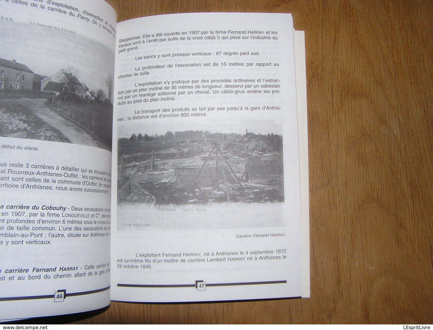 L' HISTOIRE DES CARRIERES D' ANTHISNES M Tarabella Régionalisme Condroz Carrière Pierre Bleue Granit Industrie Tailleur