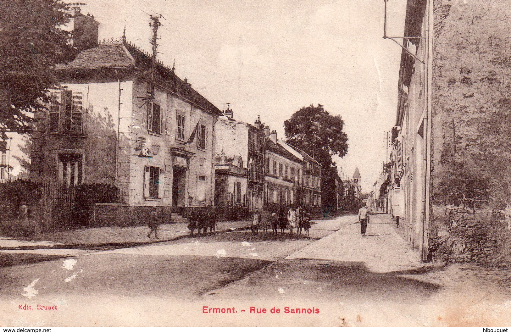 CPA, Ermont, Rue De Sannois, Animée - Ermont-Eaubonne
