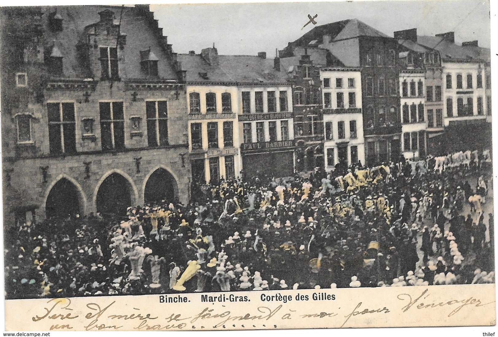 Binche NA28: Mardi-Gras. Cortège Des Gilles 1910 - Binche