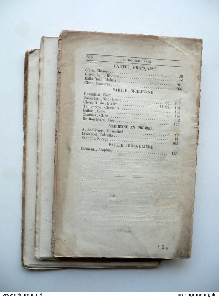 L'Echiquier D'Aix Journal D'Echecs A. Makaire Aix 1881 Scacchi Ed. Originale - Non Classificati