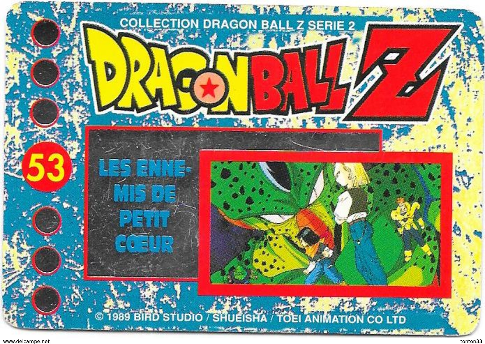 LOT de 86 Cartes DRAGONBALL Z - collection dragon ball serie 2 1989 -