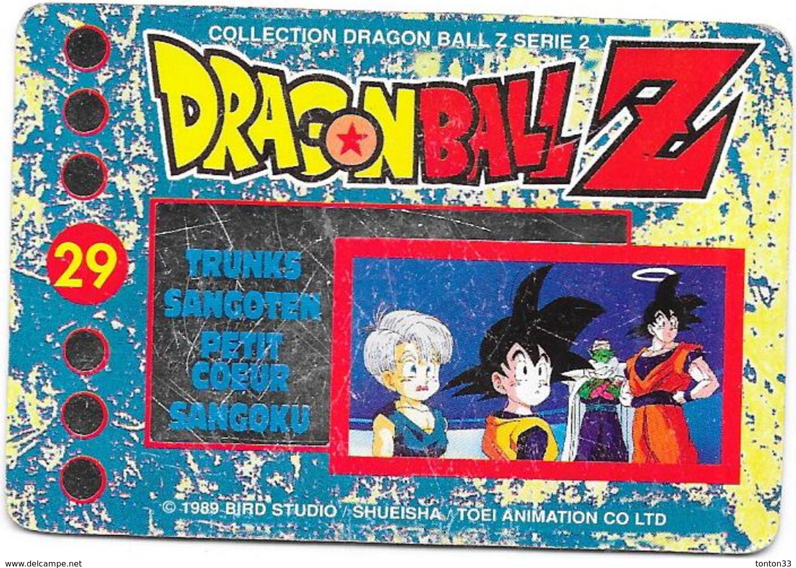 LOT de 86 Cartes DRAGONBALL Z - collection dragon ball serie 2 1989 -