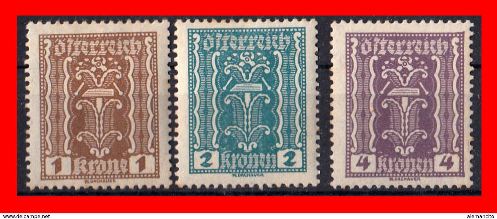 AUSTRIA (ÖSTERREICH) SELLOS AÑO 1922-24SYMBOLS OF LABOR AND INDUSTRY - Nuevos