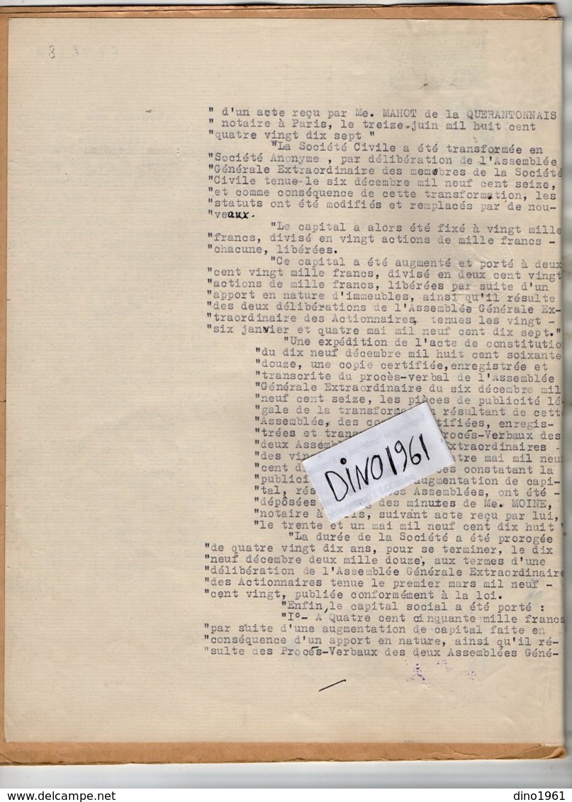 VP14.580 - MOULINS - Acte De 1960 - Vente De La Maison De Sainte Madeleine à L'Association Diocésaine De MOULINS - Collections