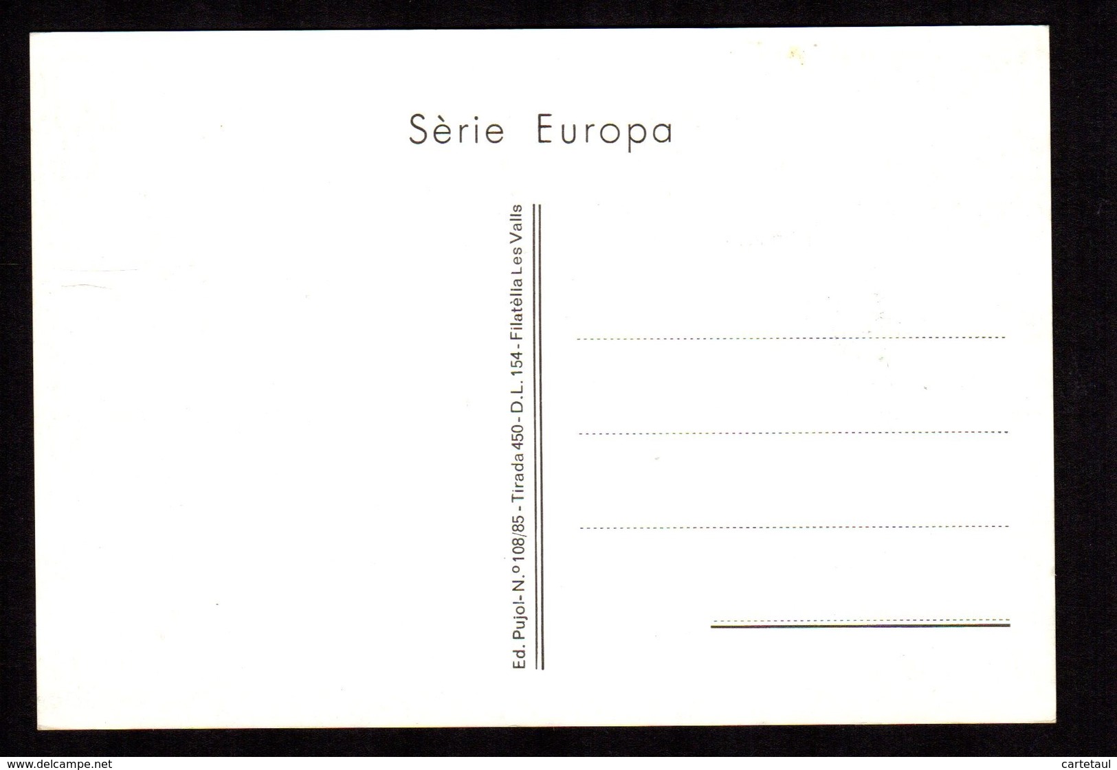 ANDORRA  ANDORRE Espagnol Carte Maximum EUROPA CEPT 85 Musiciens Médiéval & Partition FDC 1er Jour 3 MAIG 1985 SUPERBE - Storia Postale