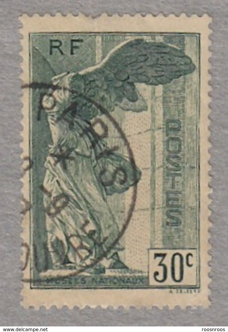 TP FRANCE 1937 - VICTOIRE DE SAMOTHRACE 30C VERT OBLITERE - Oblitérés