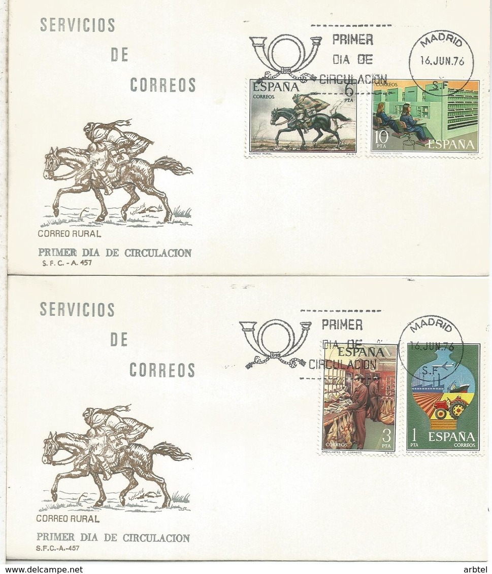 MADRID FDC SPD 1977 SERVICIOS DE CORREOS CATERO POSTMAN CABALLO AHORRO POSTAL SAVING - Otros (Tierra)