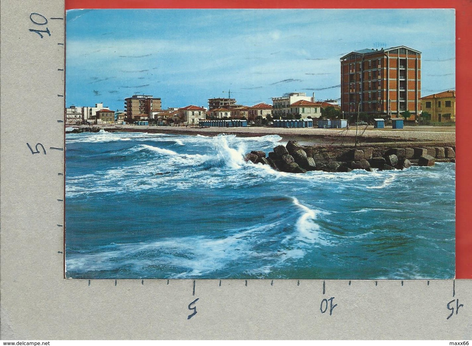 CARTOLINA VG ITALIA - FANO (PU) - Spiaggia Di Levante - 10 X 15 - ANN. 1974 - Fano