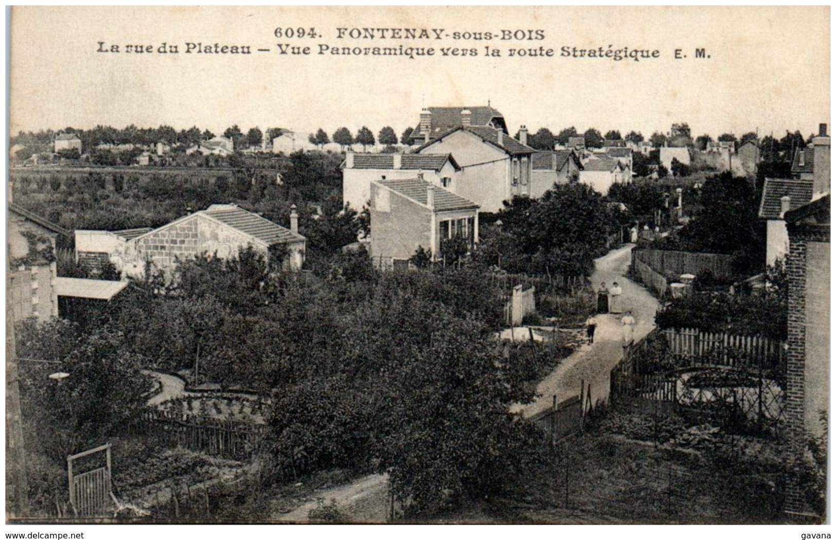 94 FONTENAY-sous-BOIS - La Rue Du Plateau - Vue Panoramique Vers La Route Stratégique - Fontenay Sous Bois