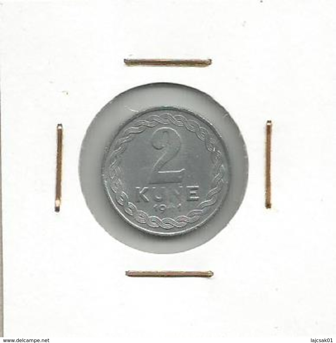 Gh2 Croatia 2 Kune 1941. KM#2 Zinc - Croatia