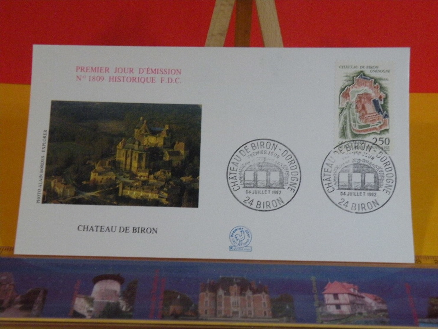 Château De Biron - 24 Biron - 4.7.1992 FDC 1er Jour N°1809 - Coté 2,70€ - 1990-1999