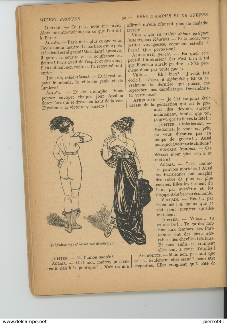 LIVRES - GUERRE 1914-18 - LES FEES D'AMOUR ET DE GUERRE Par MICHEL PROVINS 80 Pages- Illustrations Par CHARLES HEROUARD - Autres & Non Classés