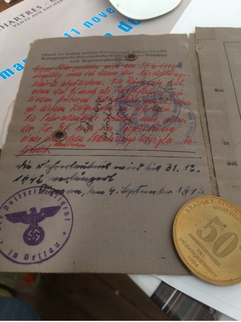 WW2 ALLEMAGNE HAARBUSCH ( PAPIER MILITAIRE D; UN SOLDAT ) - 1939-45