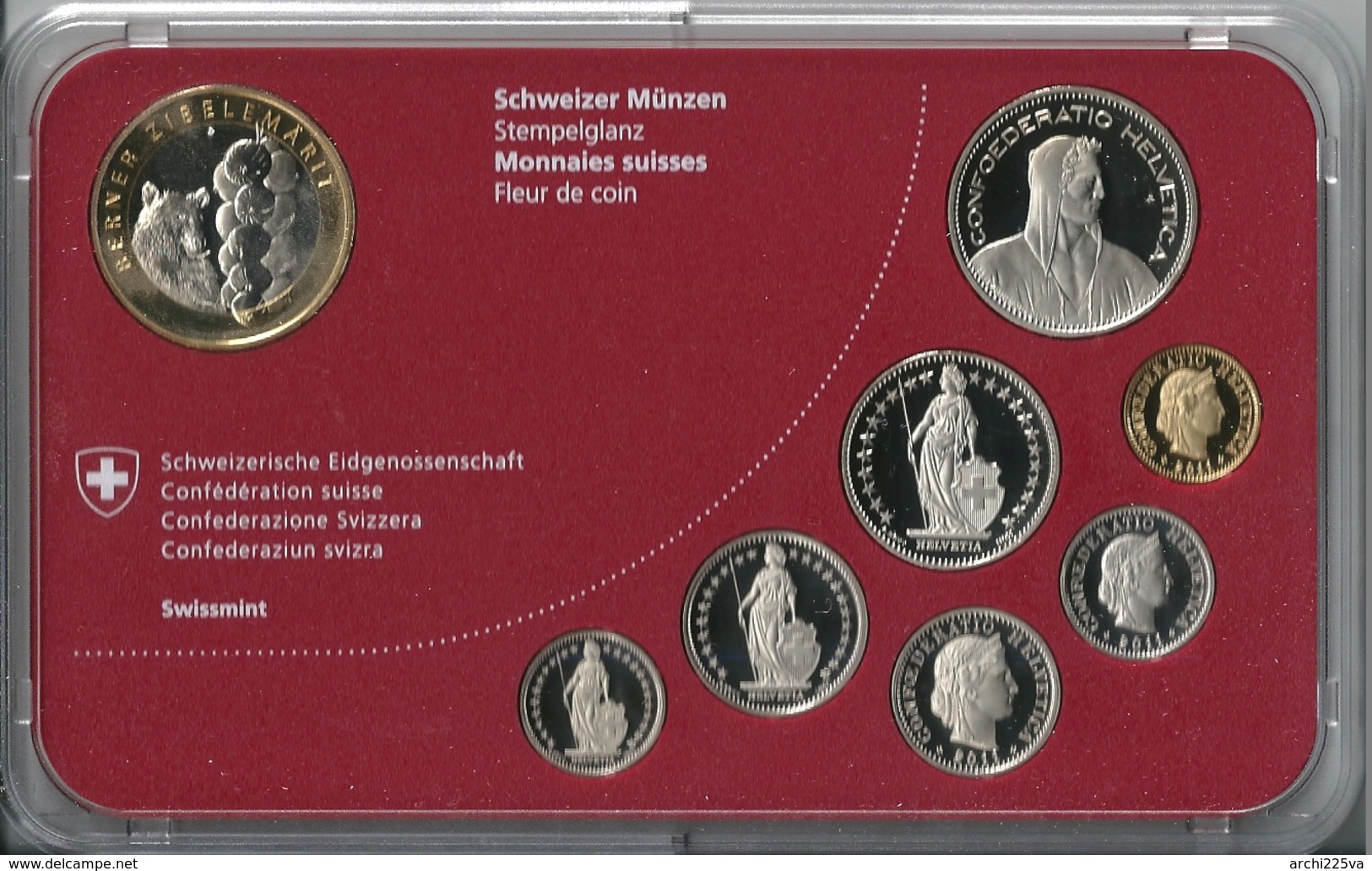 SVIZZERA 2011 Berner Zibelemarit  DIVISIONALE FDC N.° 9 Pezzi - Con 5 + 10 CHF (Fr. Sv.) Confezione Originale (3 Foto) - Altri & Non Classificati