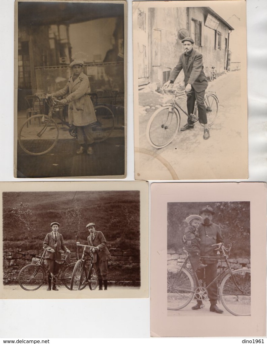 CPA 2473 - Carte Photo & 4 Photos Originales -  Vélo - Cyclistes - Cyclisme