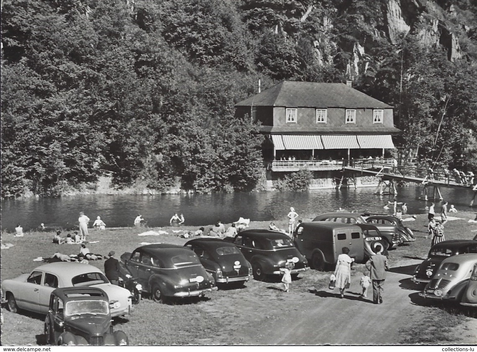 Café-Restaurant-Hôtel  Dirbach-Plage ( Gr.D.Luxbg )Propr.C. Mathay-Heinen   2 Scans - Autres & Non Classés