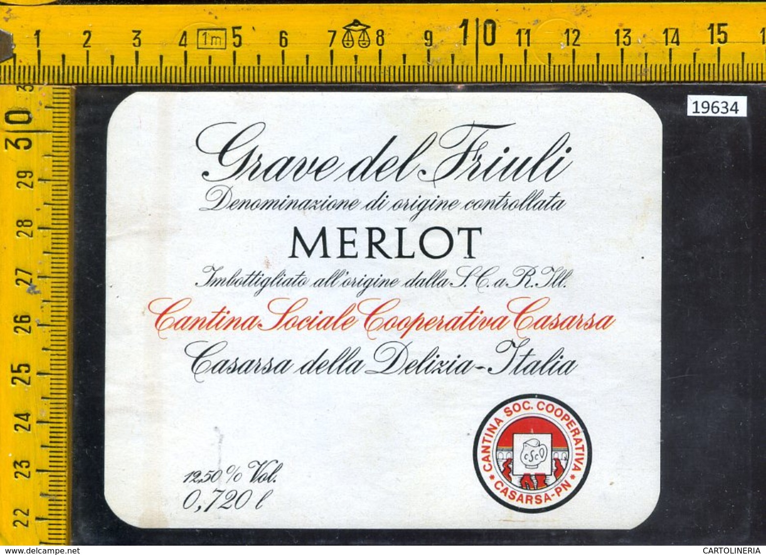 Etichetta Vino Liquore Merlot Grave Del Friuli-Casarsa Della Delizia - Altri & Non Classificati