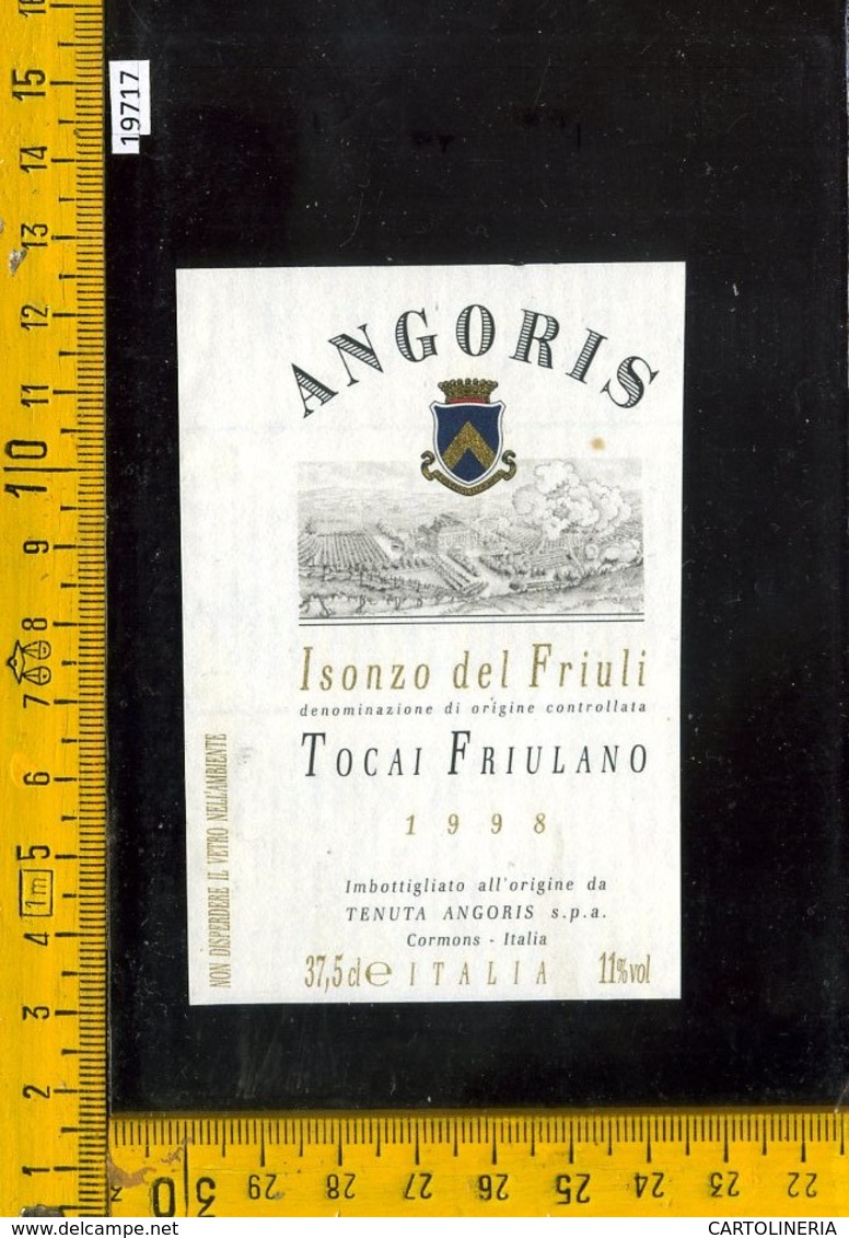 Etichetta Vino Liquore Tocai Friulano 1998 Angoris-Cormons - Altri & Non Classificati