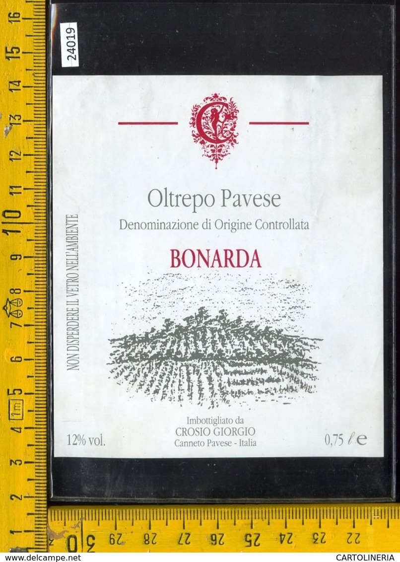 Etichetta Vino Liquore Bonarda Oltrepò Pavese-Canneto Pavese - Altri & Non Classificati