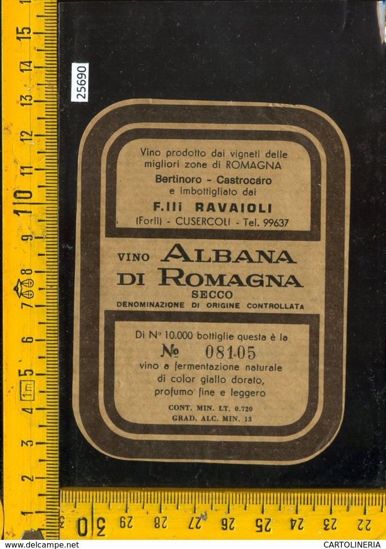 Etichetta Vino Liquore Albana Di Romagna-Cusercoli Forli - Altri & Non Classificati