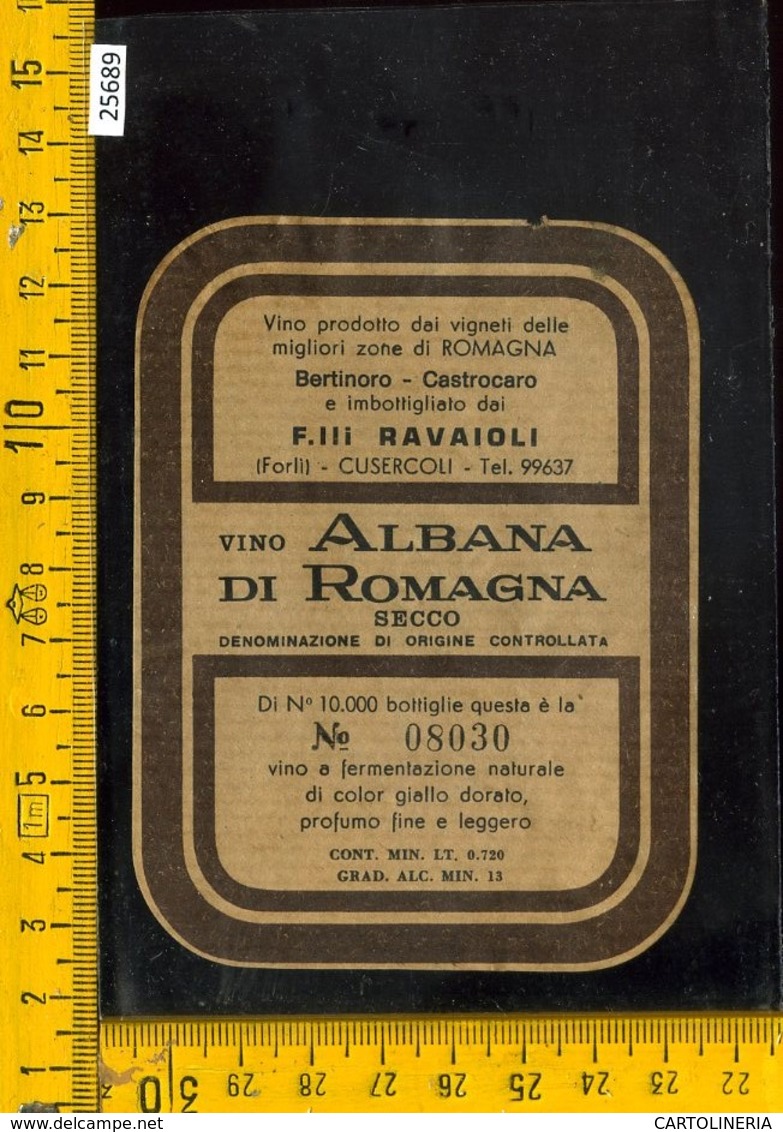 Etichetta Vino Liquore Albana Di Romagna-Cusercoli Forli - Altri & Non Classificati